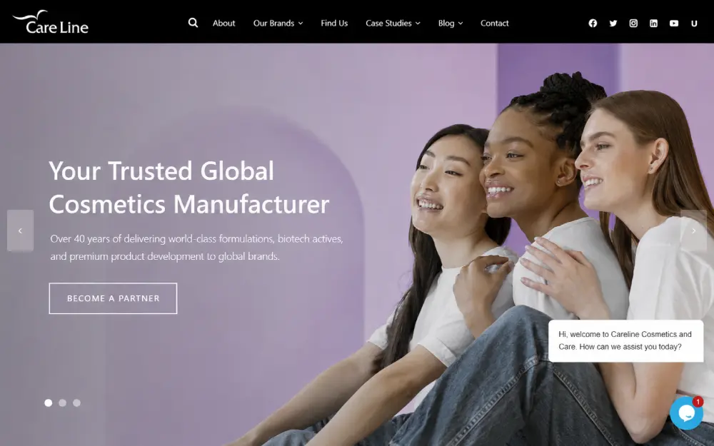 CareLine Cosmetics Website
